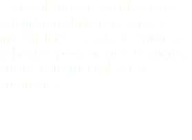  Serviciile noastre de planificare asigură rentabilitate maxima a investițiilor și includ coordonarea, achizițiile, programarea, ingineria, analiza constructabilității și autorizarea.